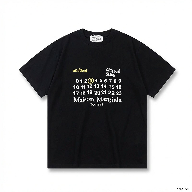 Maison Margiela digital print style black T-shirt