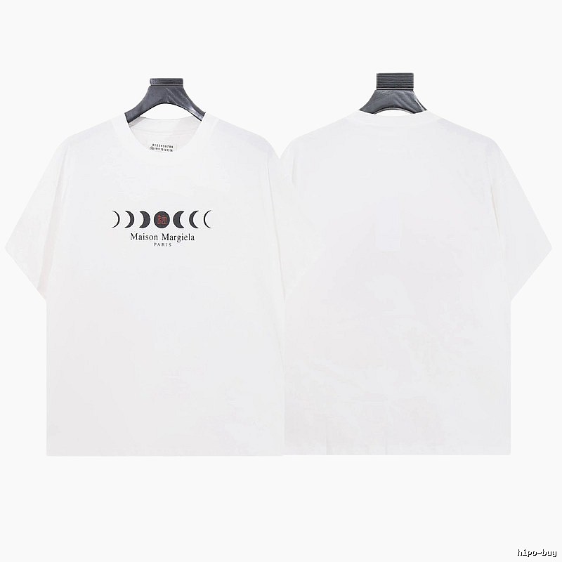 Maison Margiela Lunar Phase Minimalist Style White Short Sleeve T-shirt