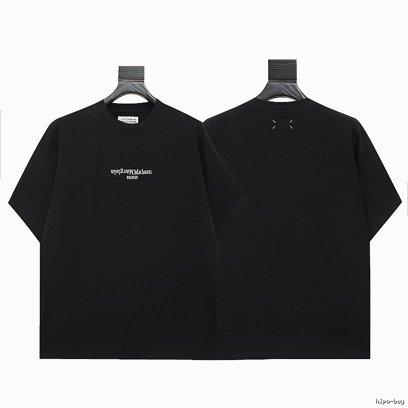 Maison Margiela Stitch Minimalist Style Black Short-sleeve T-shirt