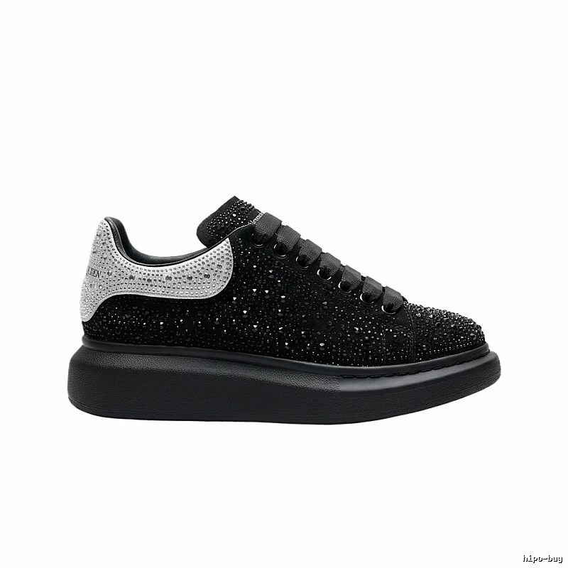 McQueen Thick-soled Trendy and Cool Black Shoes