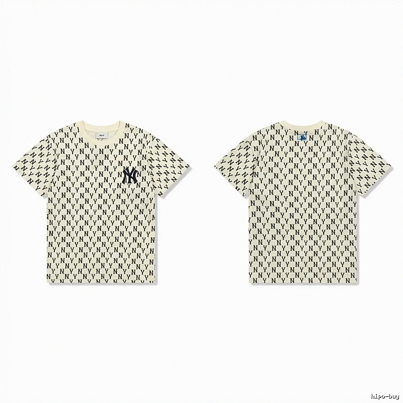 MLB full-print trendy style white T-shirt