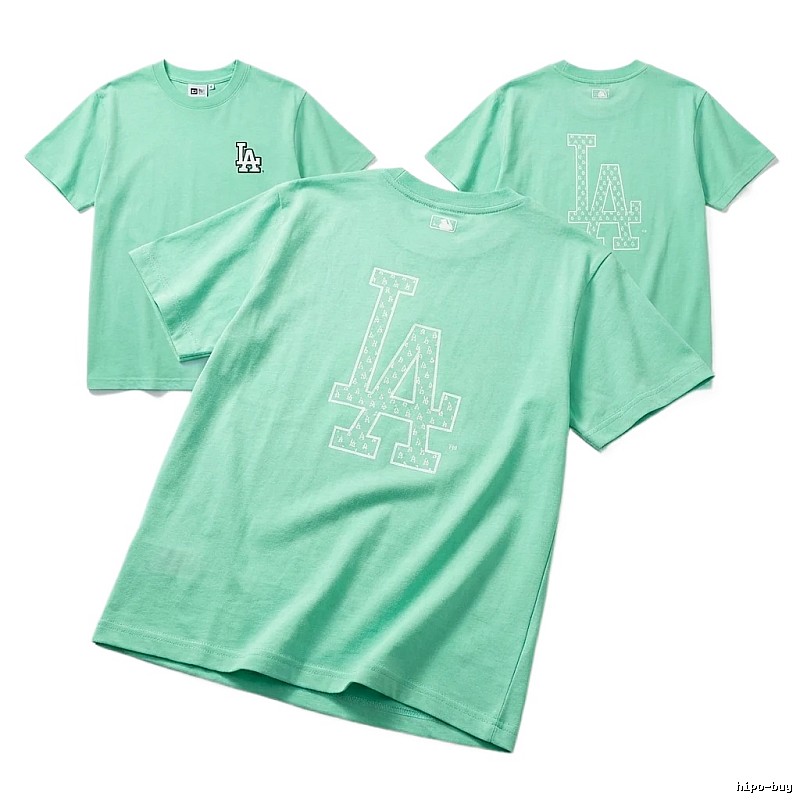 MLB LA series fresh style green T-shirt