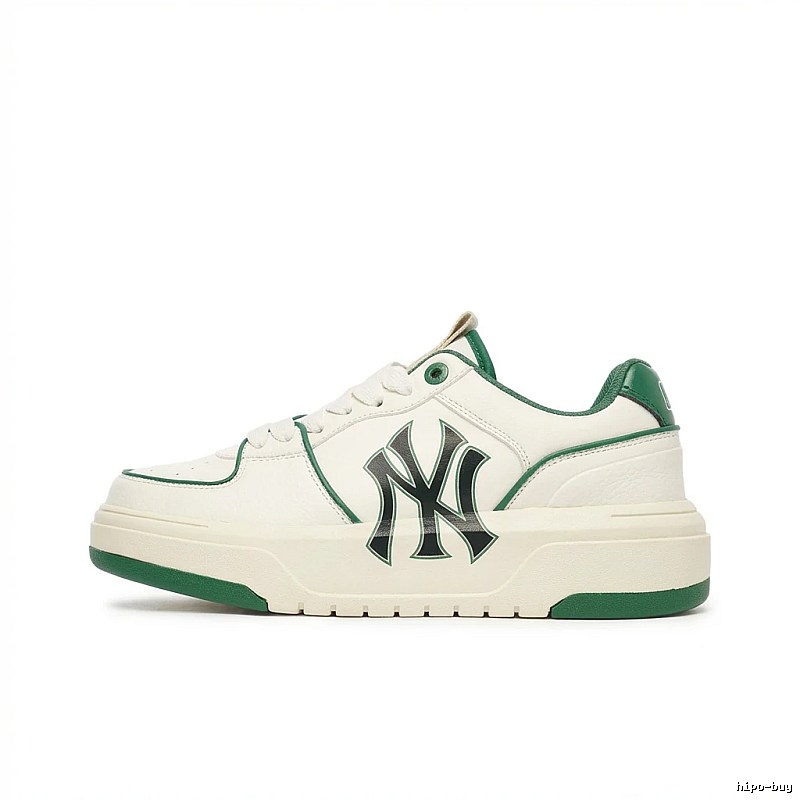 MLB NY Series Retro White and Green Canvas Shoes