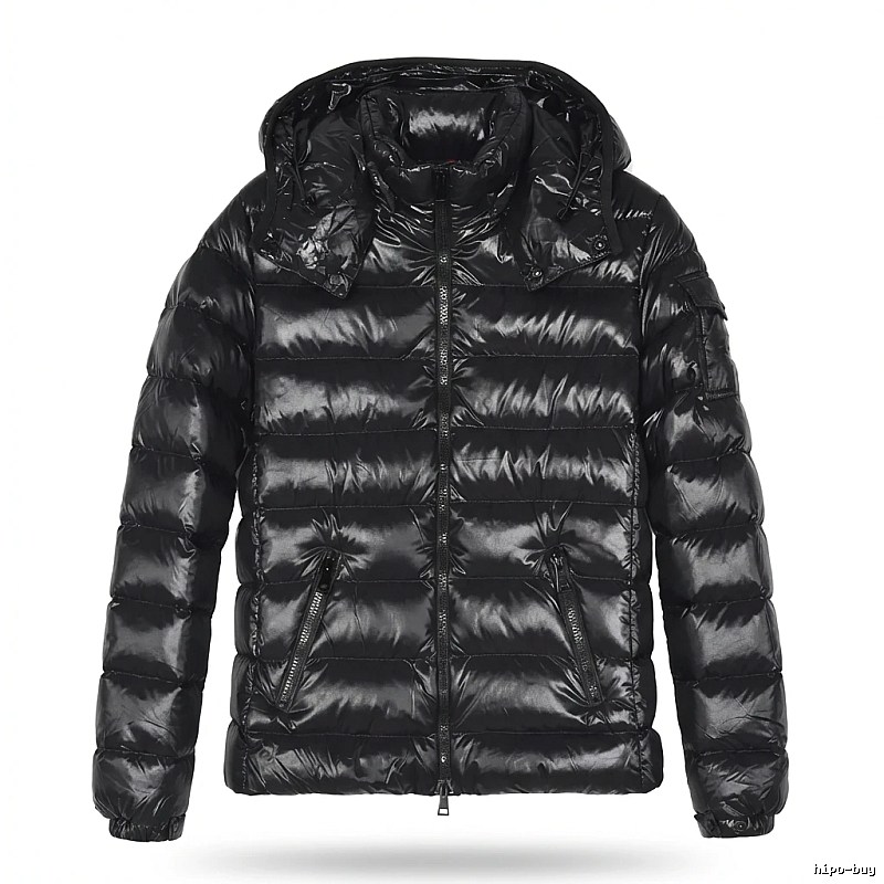 Moncler black shiny down jacket