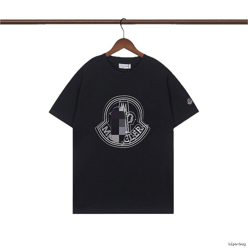 Moncler Classic Logo Casual Black Short-sleeve T-shirt