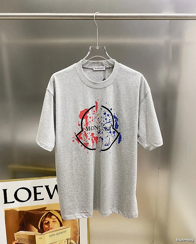 Moncler graffiti-style grey T-shirt