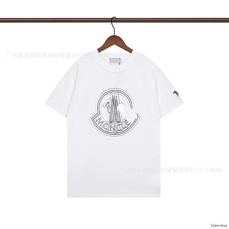 Moncler Large Logo Trendy Style White Short-sleeve T-shirt