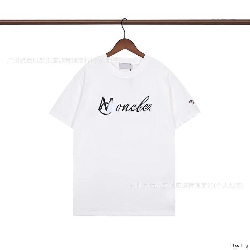 Moncler Letter Print Casual White T-Shirt