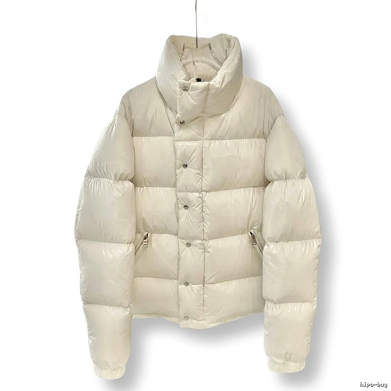 Moncler minimalist style off-white down jacket
