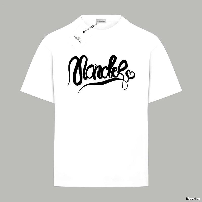 Moncler minimalist style white T-shirt