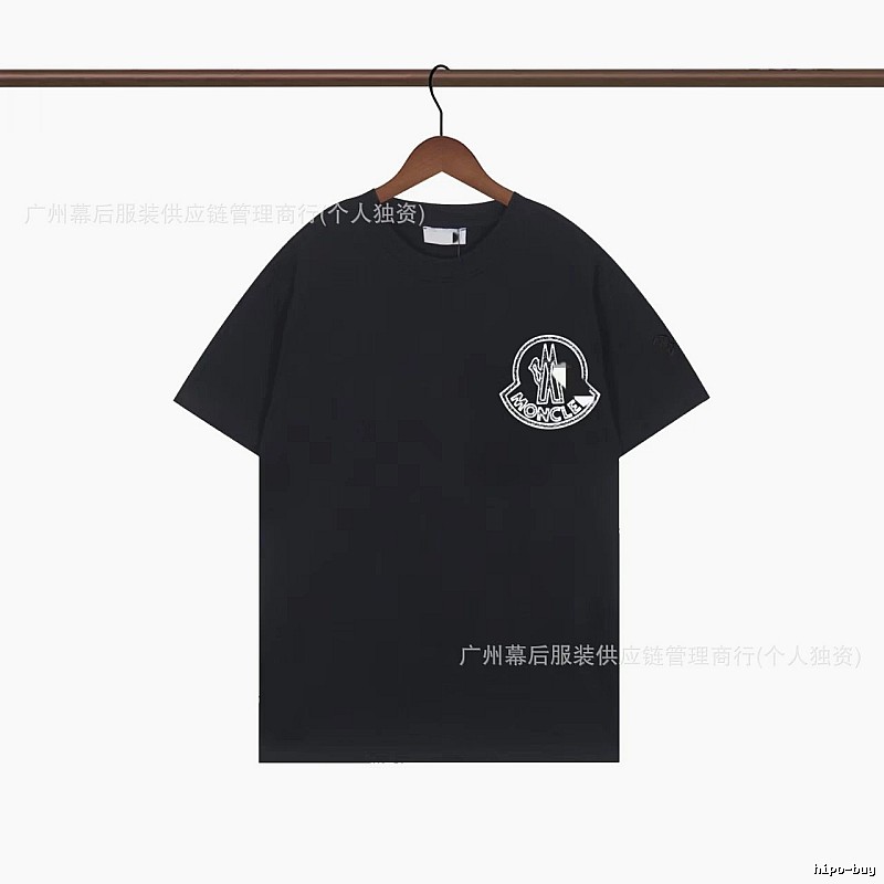 Moncler Trendy Printed Black T-Shirt
