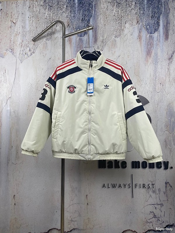Motorsport Jacket in Cream with striped sleeves - Adidas