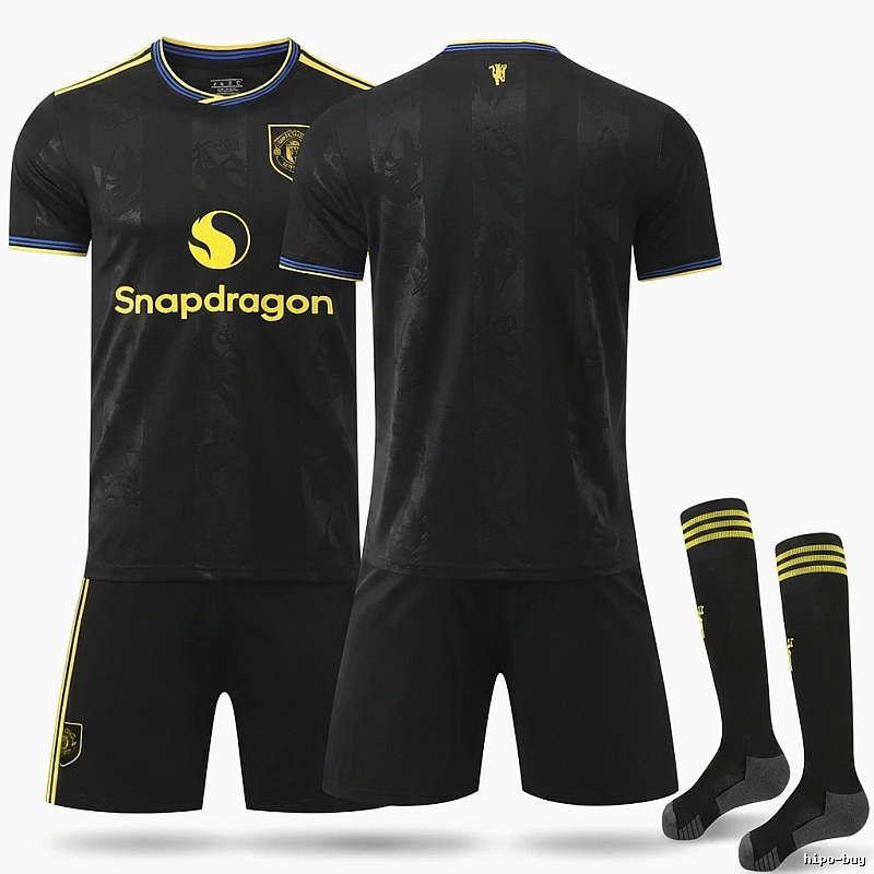 MUFC black sports-style jersey