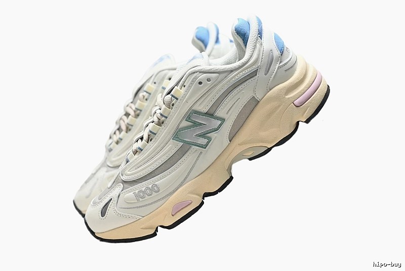 New Balance 1000 retro style gray and white shoes