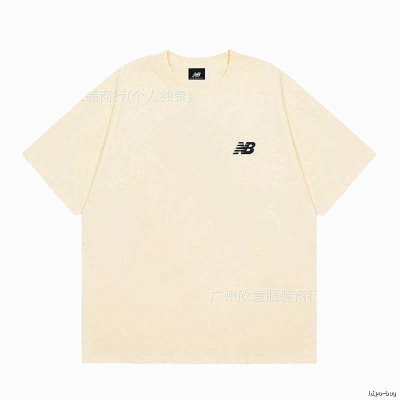 New Balance Casual Minimalist Beige Short-sleeve T-shirt