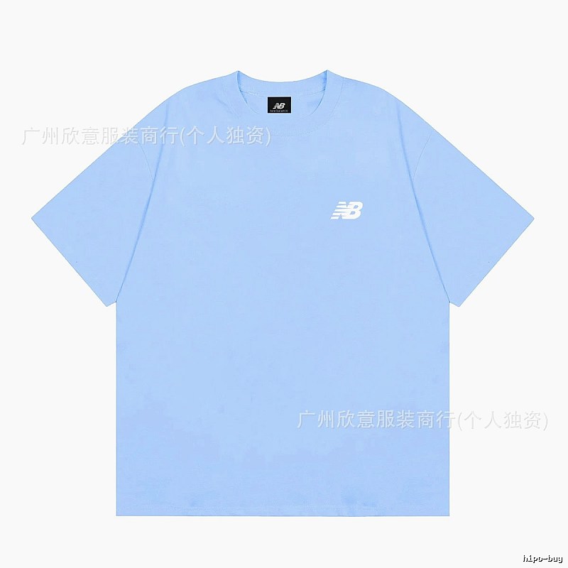New Balance Classic Minimalist Style Light Blue Short-sleeve T-shirt