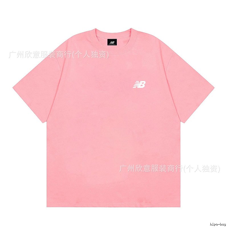 New Balance Minimalist Casual Style Pink Short-sleeve T-shirt