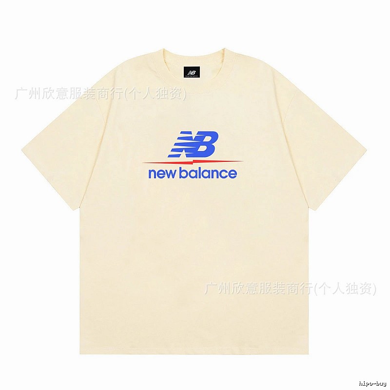 New Balance Printed Casual-style Light Beige Short-Sleeve T-Shirt