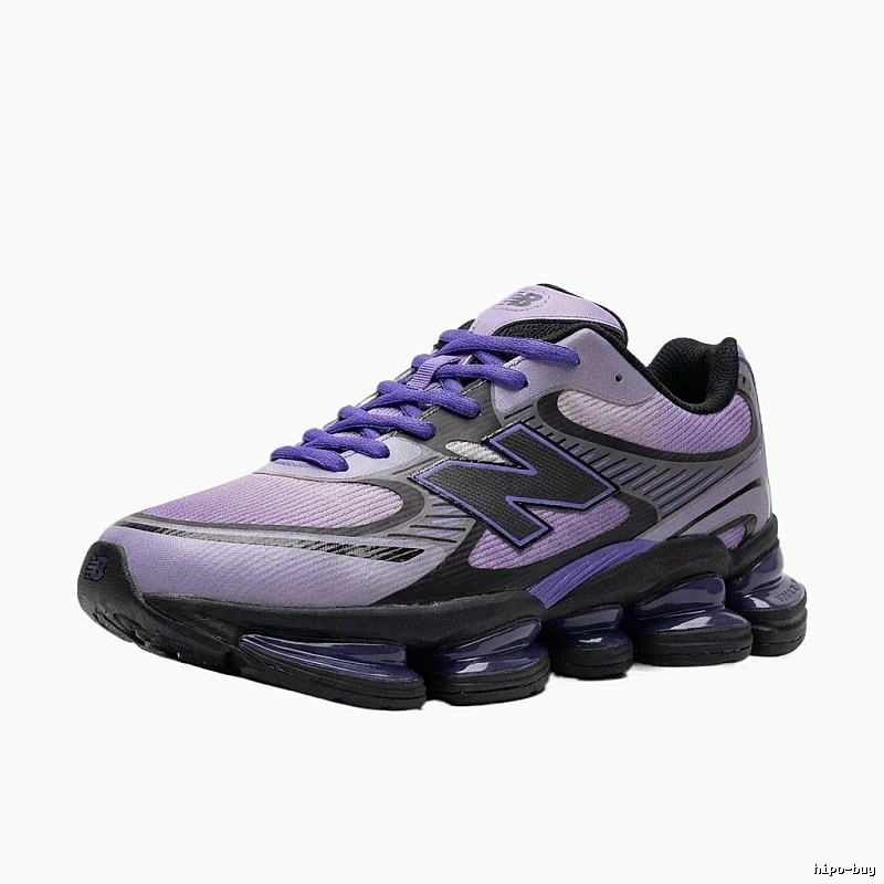 New Balance retro-style purple-gray sports shoes