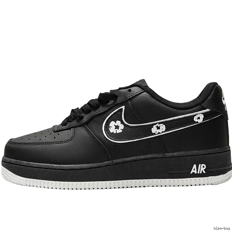 Nike Air Force 1 trendy black shoes