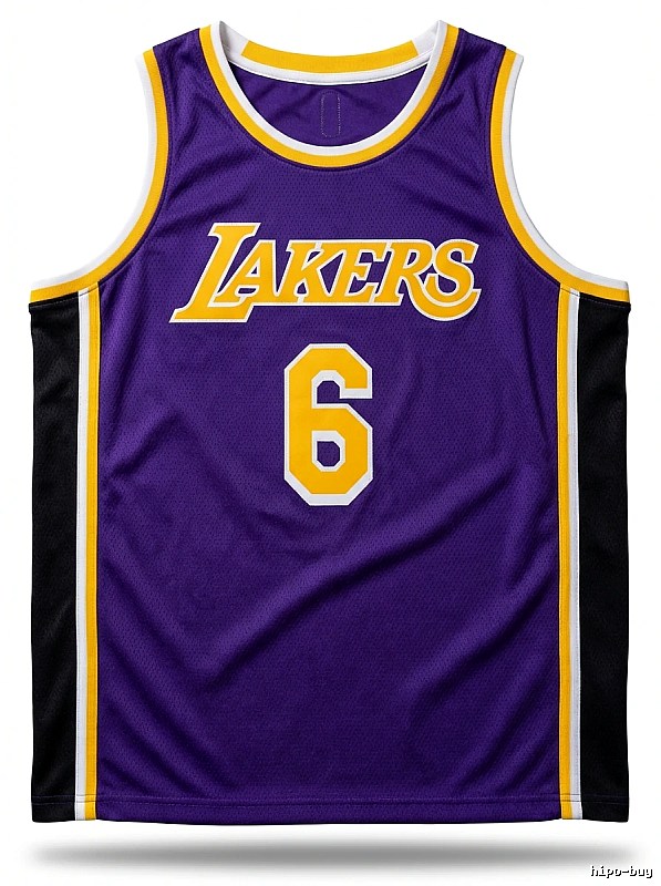 Nike LeBron James purple and gold Lakers jersey