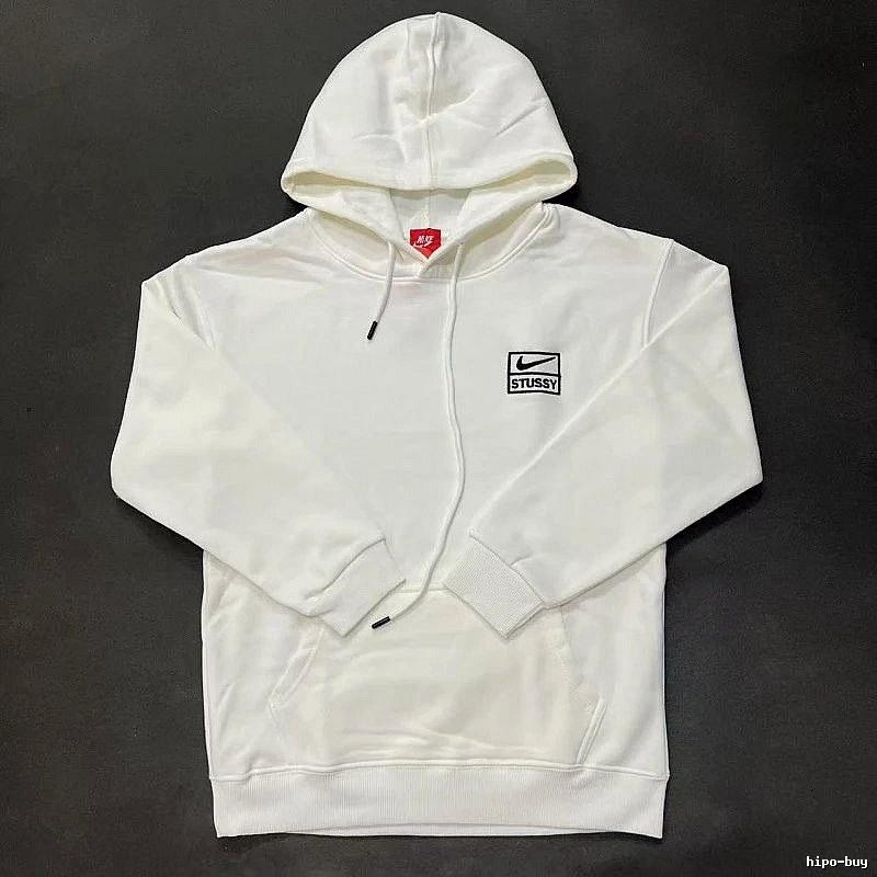 Nike White Zip Hoodie Weekend Wear Swoosh