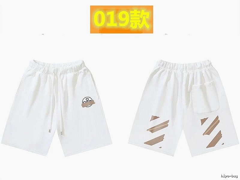 Off-White 019 trendy white shorts