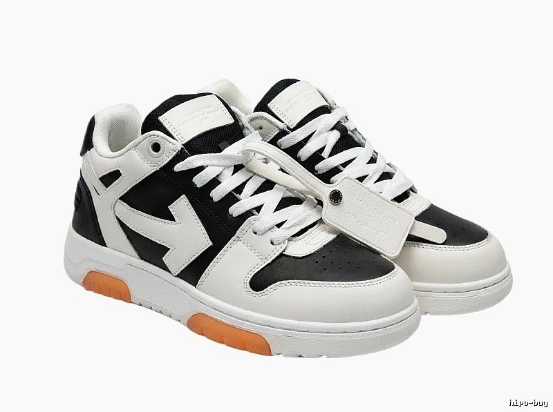 Off-White casual black and white sports shoes