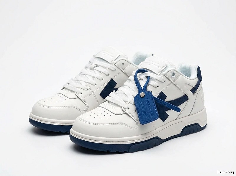 Off-White casual style white and blue sports shoes