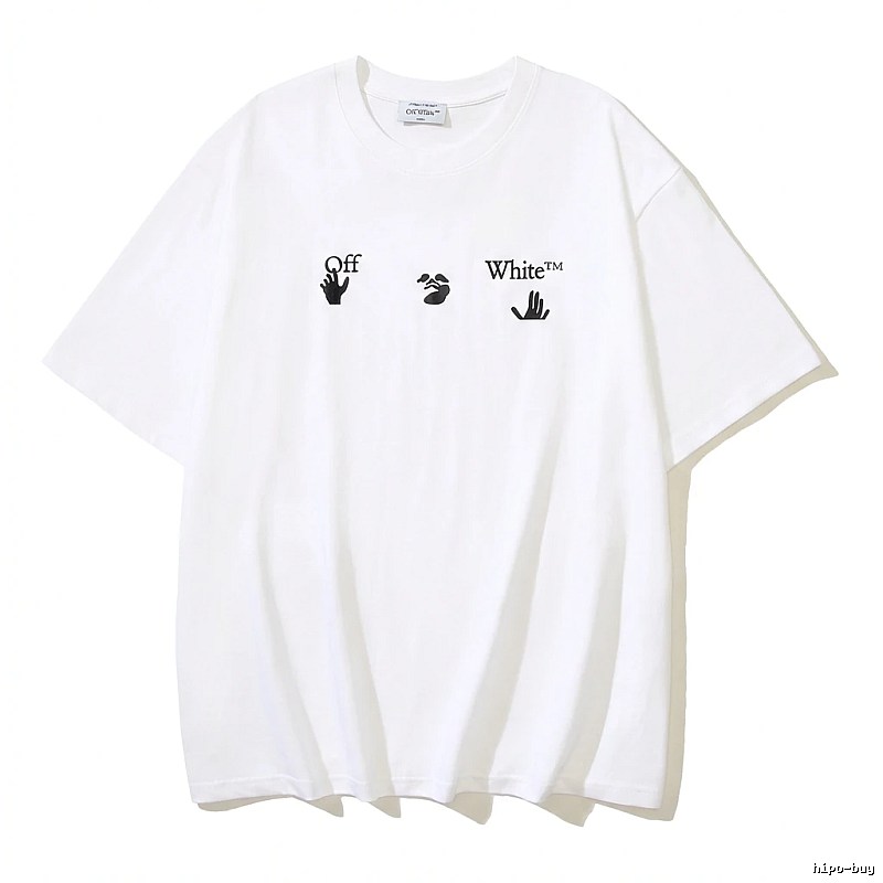 Off-White minimalist style white T-shirt