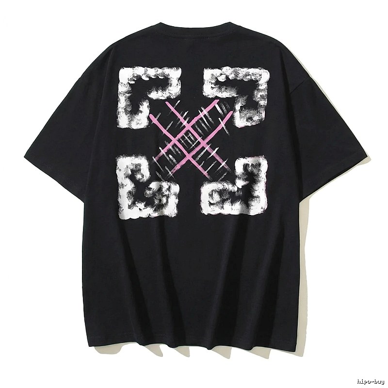 Off-White Trendy Style Black T-shirt