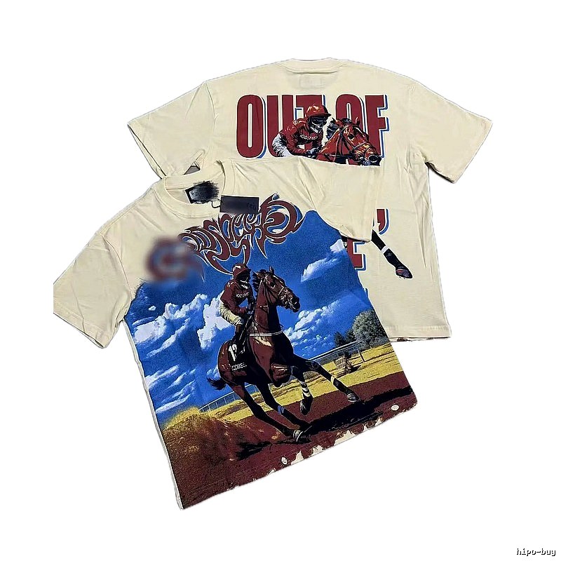 Off-white Vintage GOD Horse Racing Print T-Shirt
