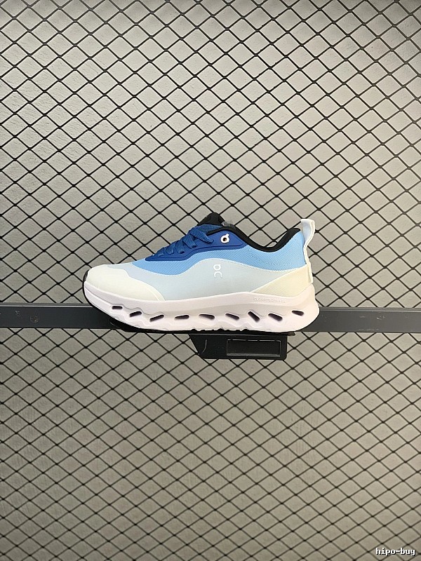 On White and Blue Cloud Runners Highlighting Open Mesh Panels