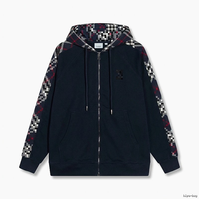 Other checkered patchwork style hoodie