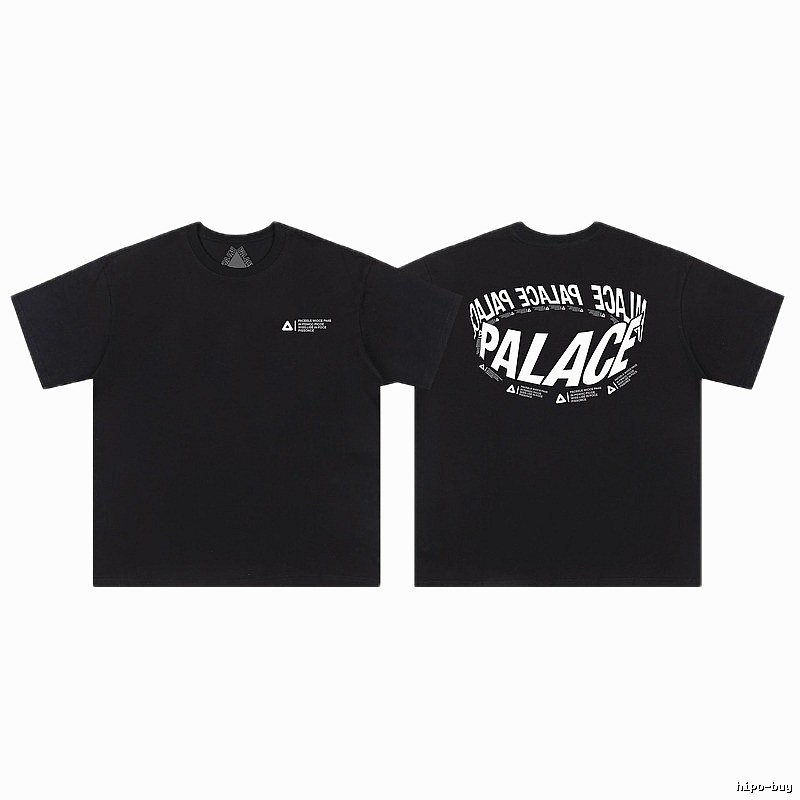 Palace Letter Print Street Style Black T-Shirt