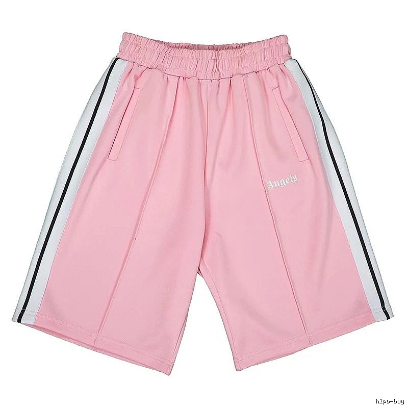 Palm Angels Monogram Track shorts Black Side Stripe for Layered Styling