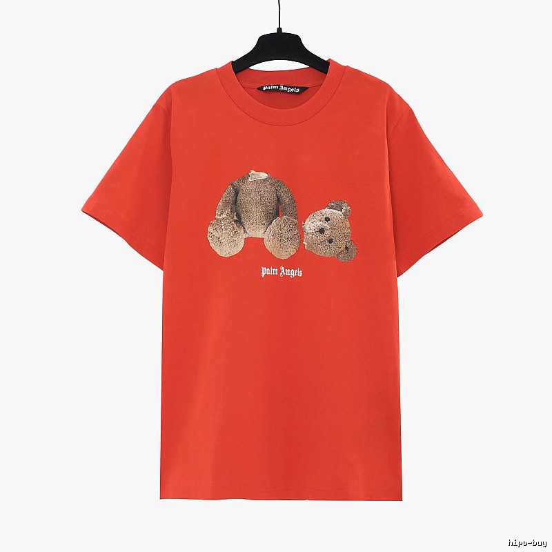 Palm Angels Sport Bear graphic T-shirt White Colorful Bear for Warm Weather