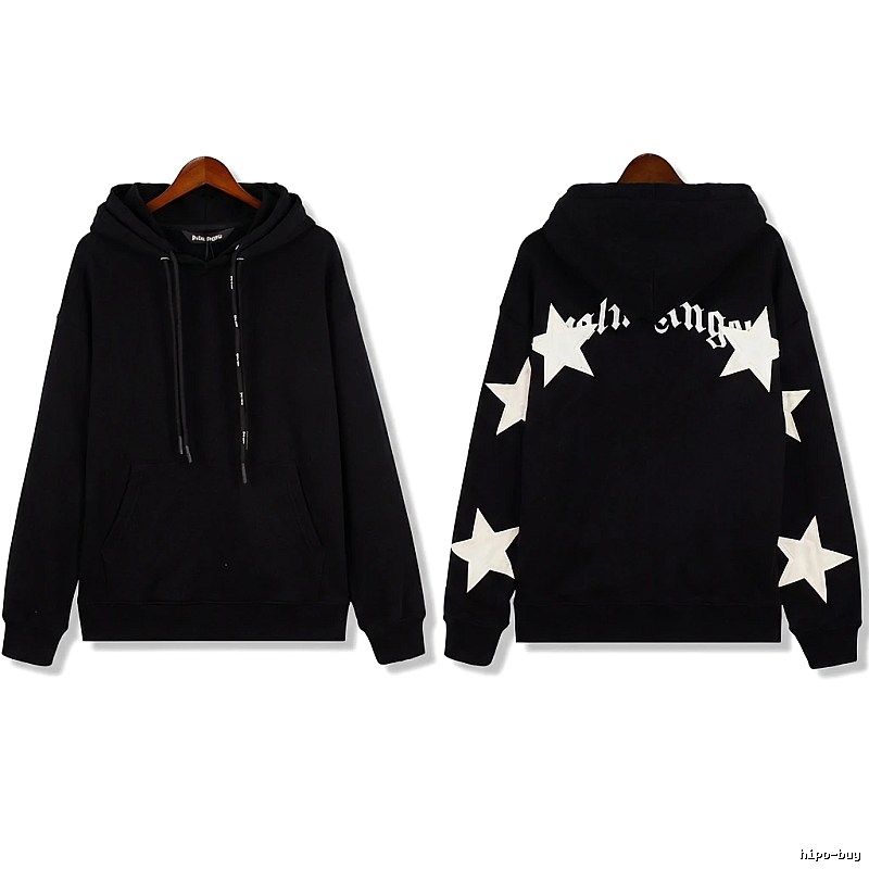 Palm Angels Star Trendy Cool Black Sweatshirt