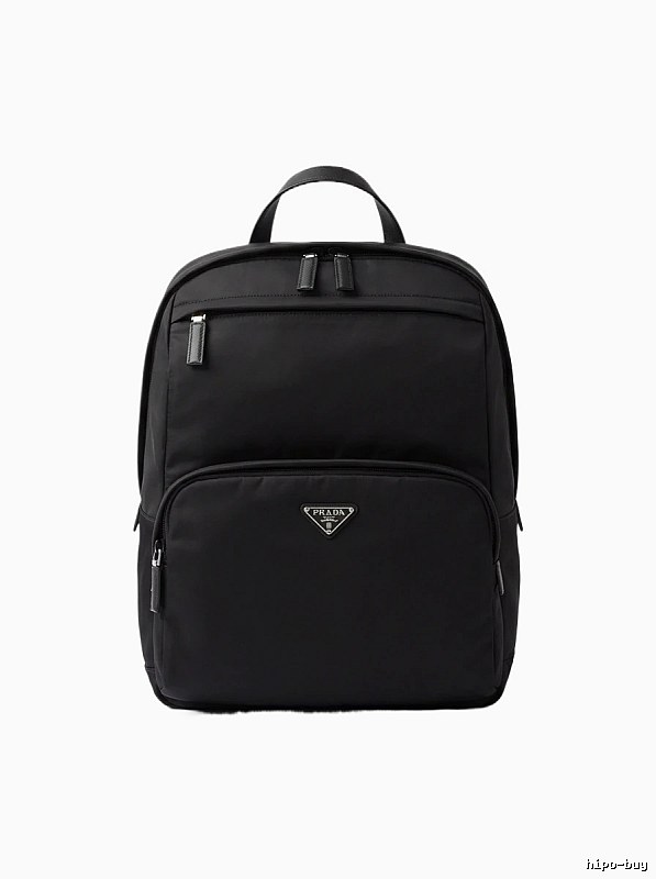 Prada classic simple style black backpack