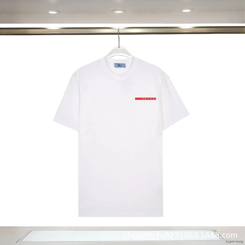 Prada Red Label Minimalist Style White Short-sleeve T-shirt