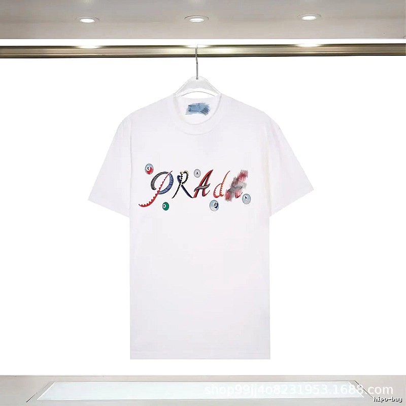 Prada Street Style White Short-sleeve T-shirt with Colorful Print