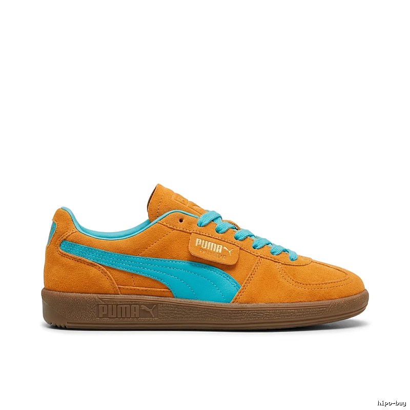 PUMA retro orange and blue sports shoes