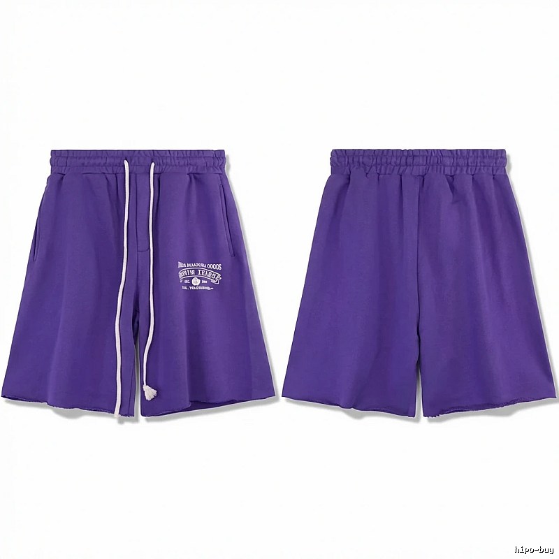 Purple trendy brand shorts of DENIM TEARS