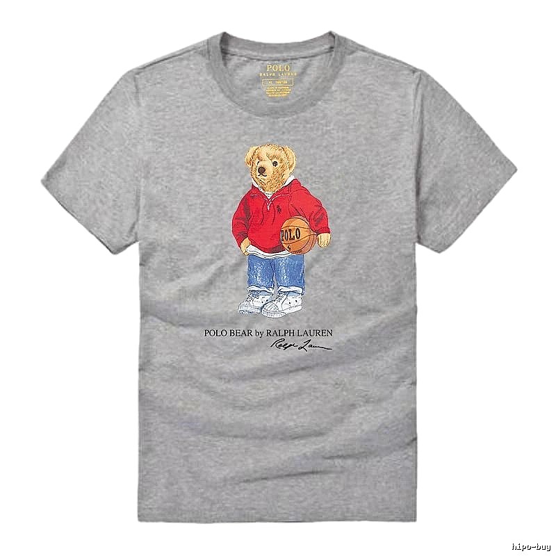 Ralph Lauren Bear Print Heather Grey T-shirt