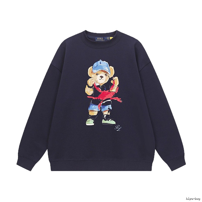 Ralph Lauren bear print navy blue sweatshirt