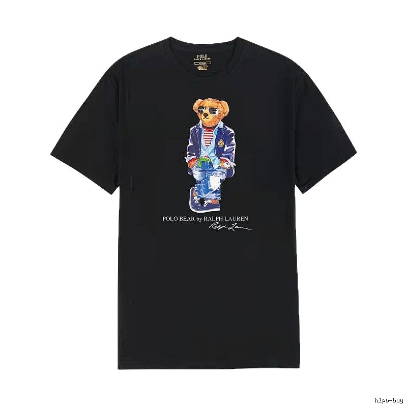 Ralph Lauren Bear Trend Brand Black T-shirt