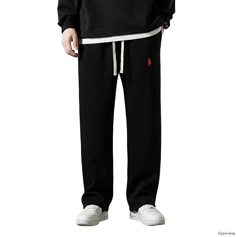 Ralph Lauren fleece-lined thickened black pants