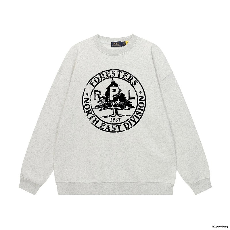 Ralph Lauren grey-toned retro-style sweatshirt