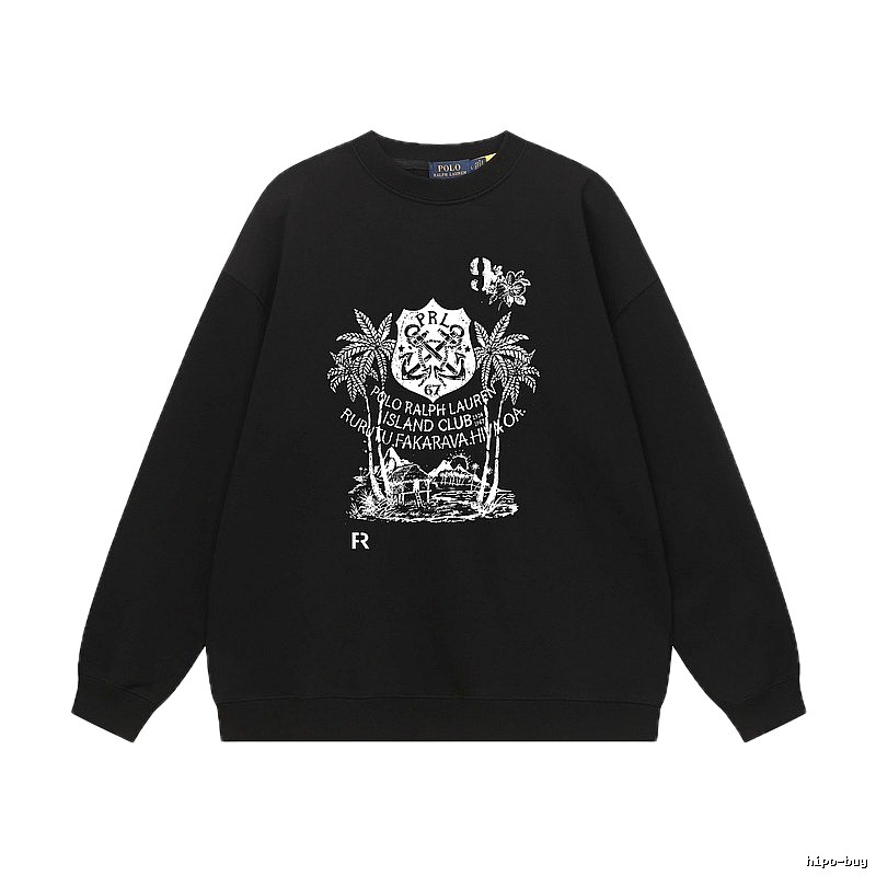 Ralph Lauren island-style black sweatshirt