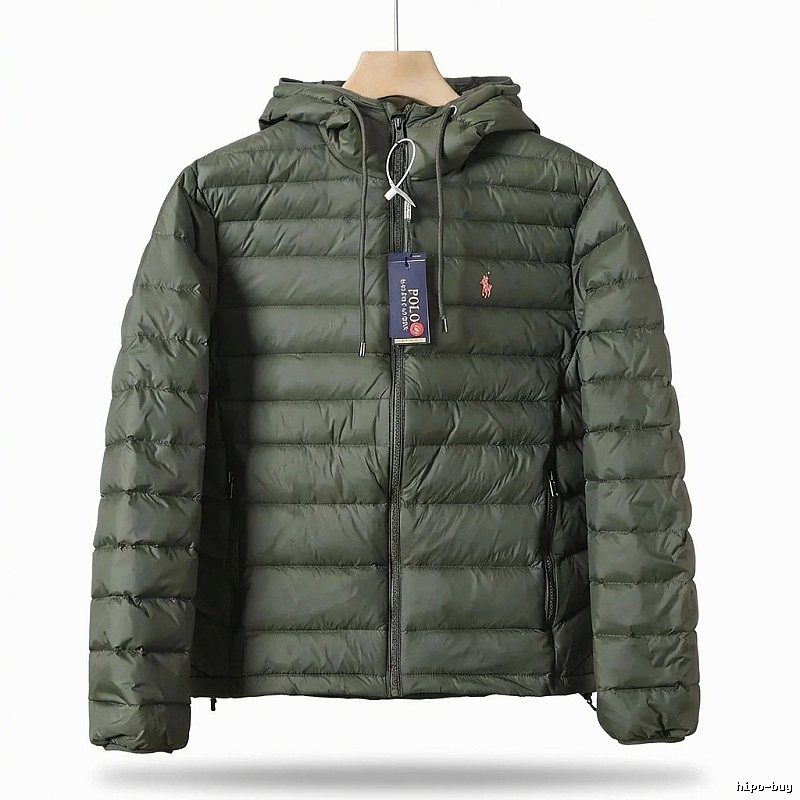 Ralph Lauren Polo casual style dark green down jacket
